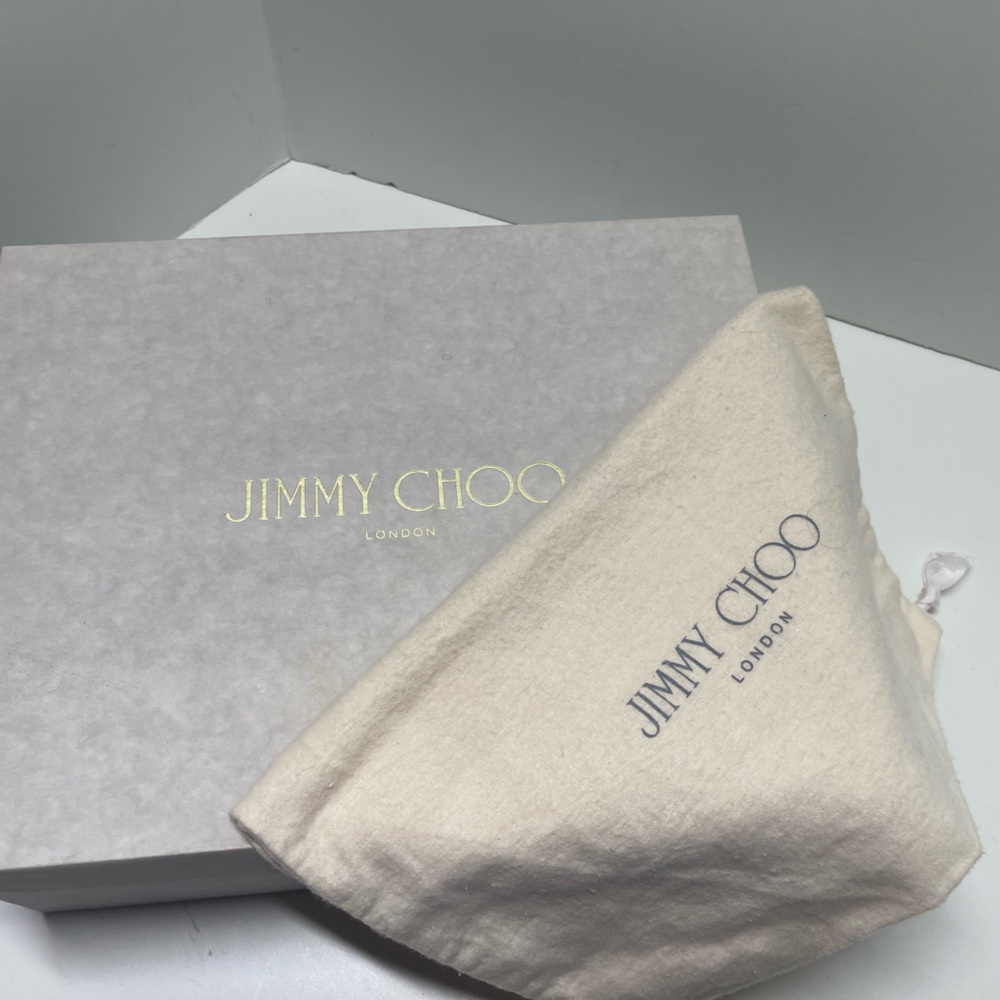 Jimmy Choo Shoe Box and Cream Jimmy Choo Dust Bag